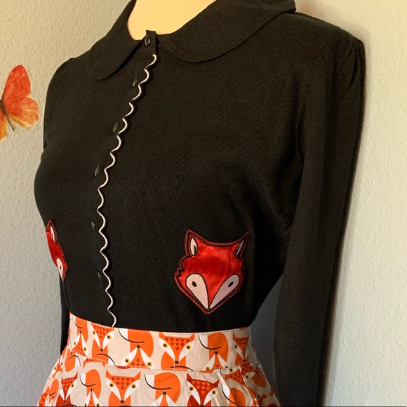 Banned Retro Foxy Scallop Cardigan Black - Picture 4 of 16